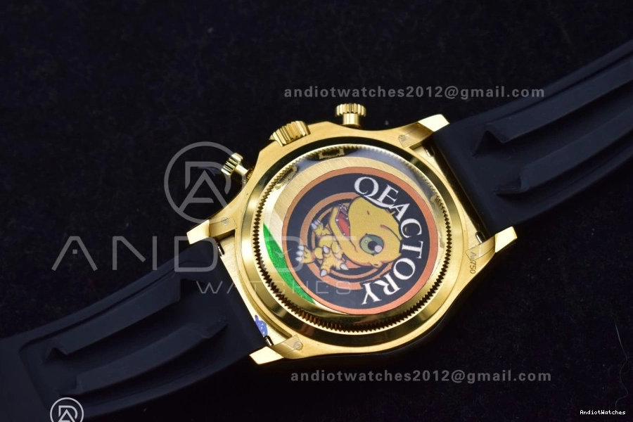 1:1 126518 808 Oysterflex Flexible QF on Black V6 Daytona Dial SH4131 Edition Best (Weighted) Strap YG 0223